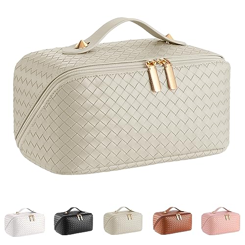 Large Capacity Travel Makeup Bag with Dividers | Waterproof