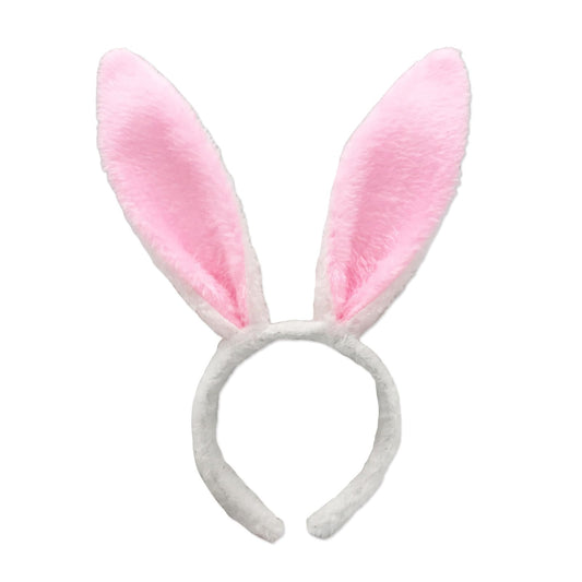 HAIMITI Easter Bunny Ears Headband Pink Plush Rabbit Hair Bands Cute Hair Accessories Photo Props Decoration Supplies Birthday Party Costume Favors for Women Kids