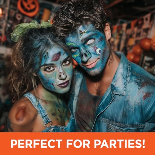 Zombie Face Temporary Tattoos – 25 Pack, Waterproof
