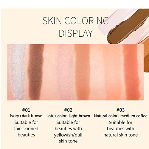 ONLYOILY Double-End Contour Highlighter Stick, Face Contour Makeup Contouring Sticks Cream Concealer (1)