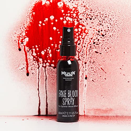 Pro FX Fake Blood Spray by Moon Terror | 60ml x3 | SFX Make up for Halloween Vampire Zombie Theatre | Special Effects Make up