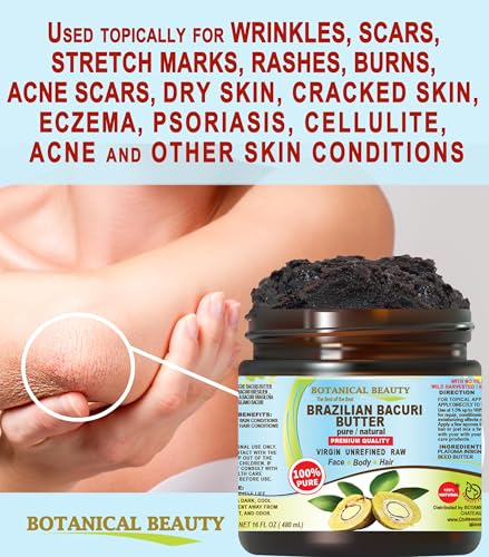 Botanical Beauty Bacuri Butter - 100% Pure Unrefined Skin Moisturizer 4 Fl Oz