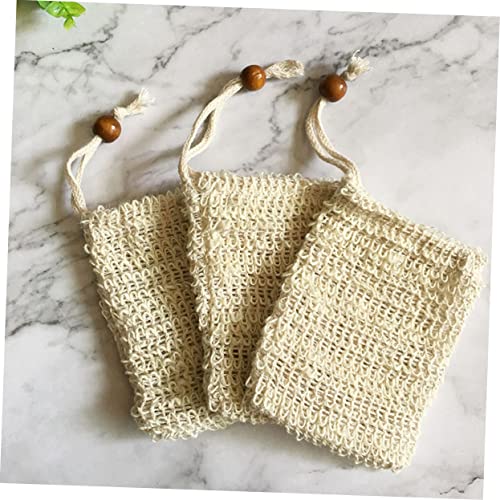 Cotton Linen Soap Storage Bags with Drawstring - 4 Pack