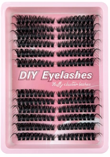 Lash Clusters Kit 216 Pcs 8-16mm Black Volume Eyelash Extensions