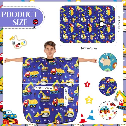 Kids Hair Cutting Cape 3-Pack | Waterproof Barber Capes