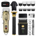 HIENA PRO Barber Clipper Set & Trimmer Kit for Men, Professional Electric Foil Shaver and Beard Trimmers, Men's Facial Grooming Tool, USB Charging, Perfect Gifts for Men