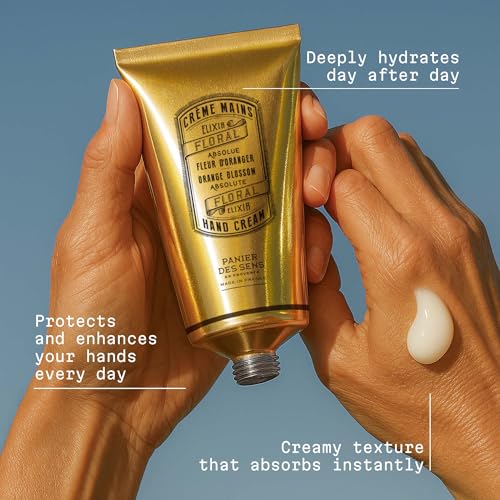 Panier des Sens Orange Blossom Hand Cream for Dry Skin - 97% Natural, 2.5 fl oz