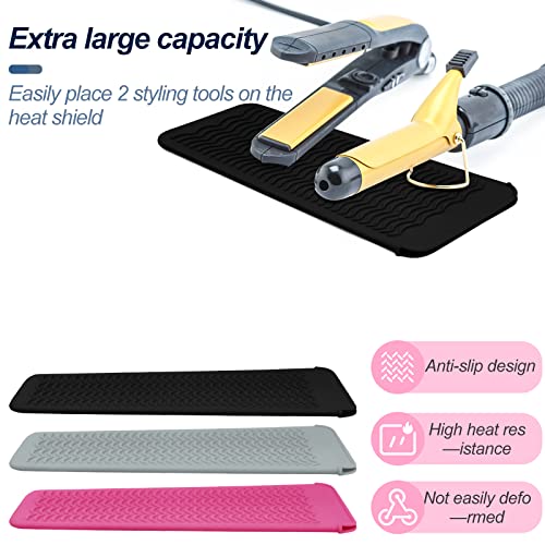 Silicone Heat Resistant Mat & Pouch for Hair Straightener