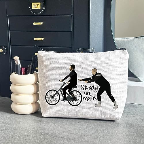 WCGXKO TV Show Inspired Steady On Mate Roy Kent Jamie Tartt Canvas Makeup Bag for Fans (Steady on)