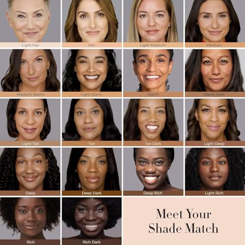 LUMINESS Silk Airbrush Spray Foundation 2-PC Kit - Foundation & Dual-Sided Angled Makeup Brush - Buildable Coverage, Anti-Aging Formula, Humidity Resistant, Hydrates & Moisturizes, Light Medium