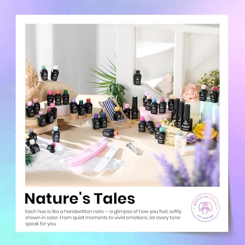 Beetles Fall Gel Nail Polish Set - Nature's Tales Collection, 36 Colors, Long-Lasting & Salon Quality