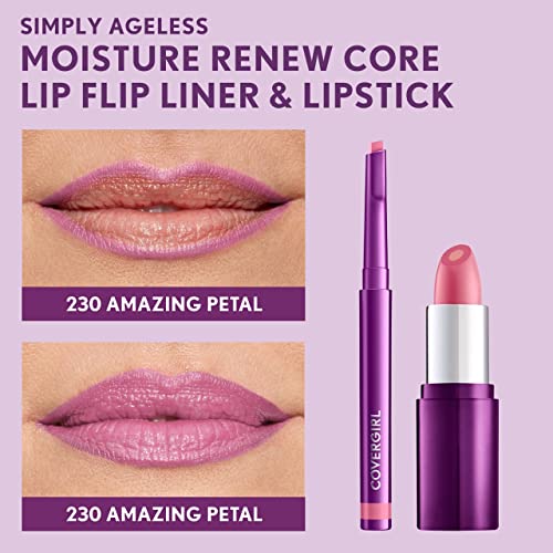 COVERGIRL Simply Ageless Lip Flip Liner, Amazing Petal, Pack of 1