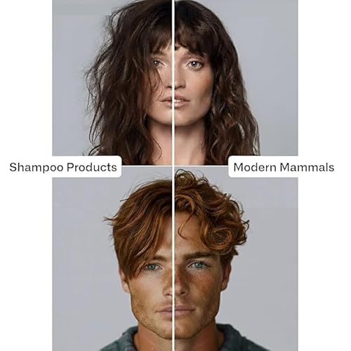Modern Mammals Men's Shampoo Alternative I Sulfate Free CoWash I Enhances Natural Hair Volume I Lather Free, Cleansing, Hydrating, Replaces Conditioner, 2 in 1, I Barber Recommended I Bar + 8oz Bottle
