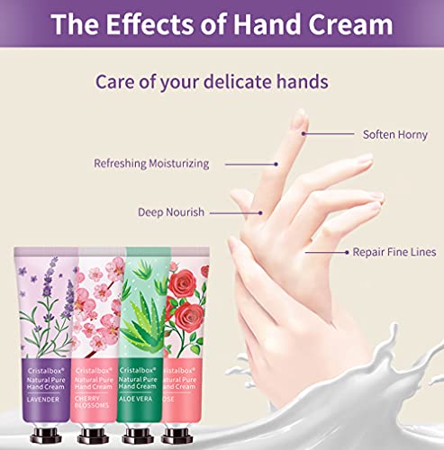 CRISTALBOX 28-Pack Travel Size Hand Cream Gift Set for Dry Hands