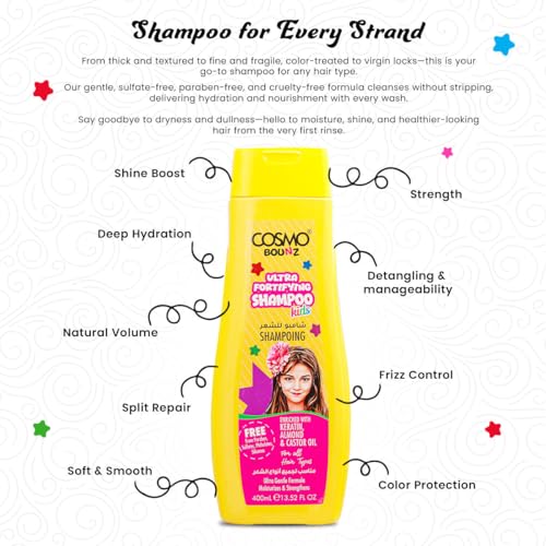 Gentle Kids Shampoo with Keratin, Almond & Castor Oil - 400ml