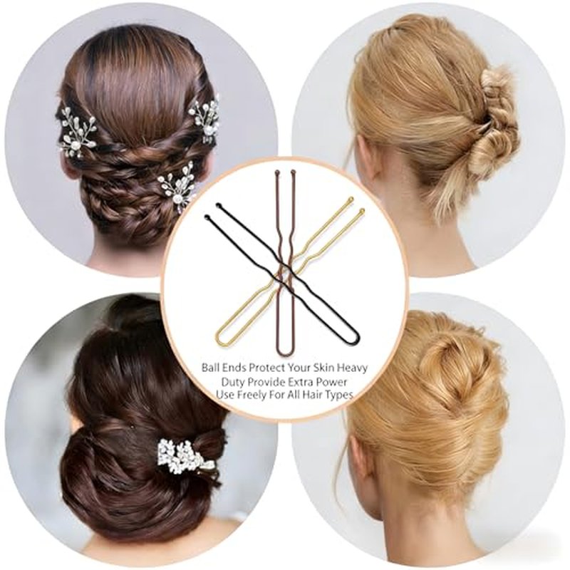 150 Pcs 2.75" Gold Blonde U-Shaped Bobby Pins for Thick Hair