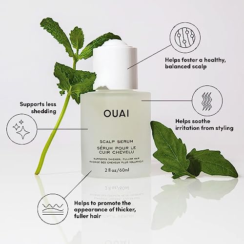 OUAI Thicker Hair Essentials Bundle - Hair Spray, Serum & Shampoo