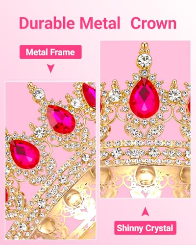 Schmoopy Crown Tiara for Women's Birthday Party & Flower Decorations