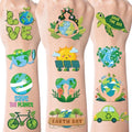 Earth Day Temporary Tattoo Stickers, 8 Sheets 200+ Designs