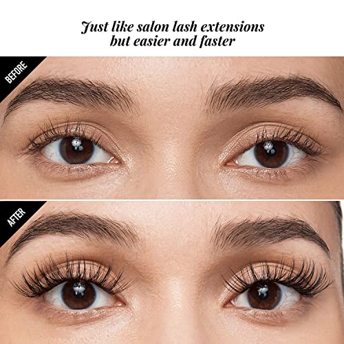 VLuxe Extended Collection: DIY Eyelash Extension 3D Extended and Bond & Seal Set - Featherlight Synthetic Reusable Artificial Eyelashes Multipack Lash Clusters