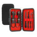 Black Manicure Set 8-in-1 Nail Clipper Grooming Kit for Men & Travel
