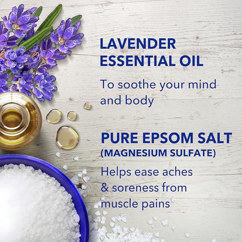 Epsom Salt Soak with Lavender for Relaxation - 3 lb Pack of 4