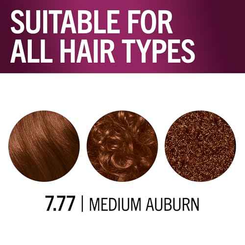 Schwarzkopf Keratin Permanent Hair Dye Cream, 7.7 Medium Auburn, Professional Quality Color for Up to 100% Gray Coverage, Bond Enforcing System