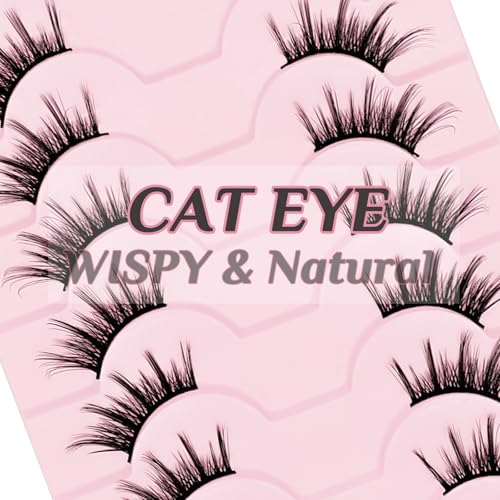 Half Lashes Cat Eye Wispy - Natural Look Manga Lashes 10 Pairs