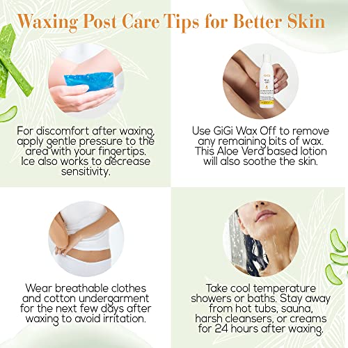 GiGi Wax Off Hair Wax Remover Gel - Post Waxing Care with Aloe Vera, Skin Soothing Hair Removal After Wax Care, 16 fl oz, 1 Pack