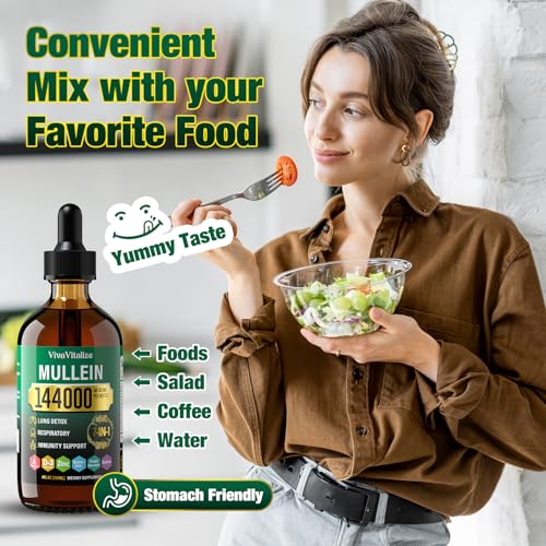 Mullein Drops for Lung Health - 144000mg Herbal Extract