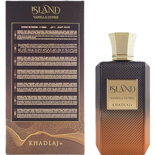 Khadlaj Island Vanilla Dunes Unisex Extrait De Parfum Spray 3.4oz – Enchanting Fragrance