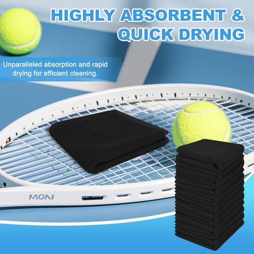 6-Pack 100% Cotton Washcloths 12x12 Inch Black