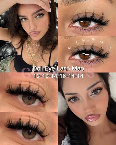 Reusable Fluffy Manga Lash Clusters Set - 12-14-16mm Wispy Extensions
