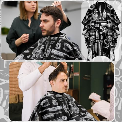 Professional Hair Cutting Cape Kit with Duster Brush