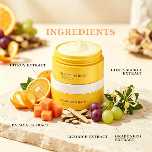 Cleansing Balm Makeup Remover - Waterproof & Oil Control, 2 Pack 200g