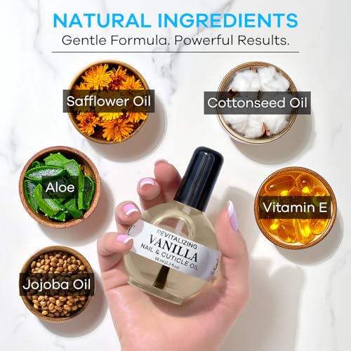 Ellie Chase Vanilla Cuticle & Nail Care Oil - Jojoba Oil & Vitamin E (2.3 oz)