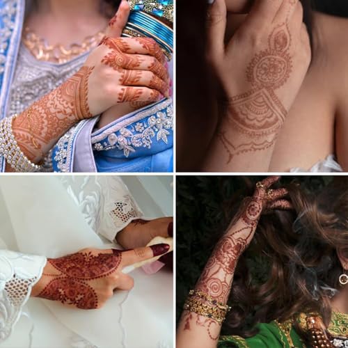 Lace Mandala Temporary Tattoo Stickers - Waterproof, 8-Pack
