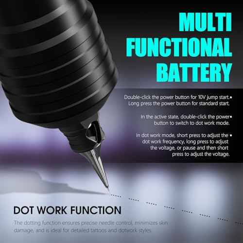 Tattoo Gun Kit Complete Wireless Tattoo Machine Kit, Kiss of Dragon V1 Rotary Adjustable Stroke Tattoo Pen with 1600 mAh Cordless Battery Tattoo Cartridge Needles Set for Beginners