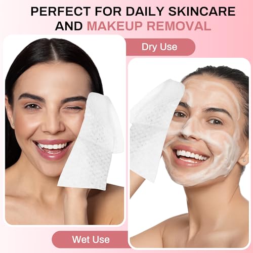 ReLux Medical Grade Disposable 3D Nonwoven Face Towels ? Soft & Thick, Dual Surfaces for Sensitive Skin, Super Clean, Floral Scent ? Ultra-Large 13¡± x 10¡± ? 50 Towels/Box