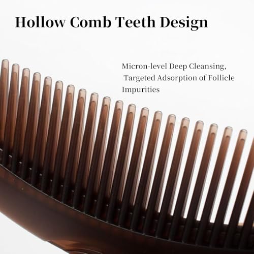 Dandruff Comb Set - Stainless Steel & Plastic with Self-Cleaning Hollow Teeth