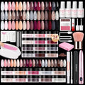 AZUREBEAUTY Dip Powder Nail Kit with Electric Nail Drill, 24 Colors Nude Pink Glitter Nail Powder Starter Kit with Dip Liquids Base Top Coat Activator Portable Manicure French Nail Art Essential Set