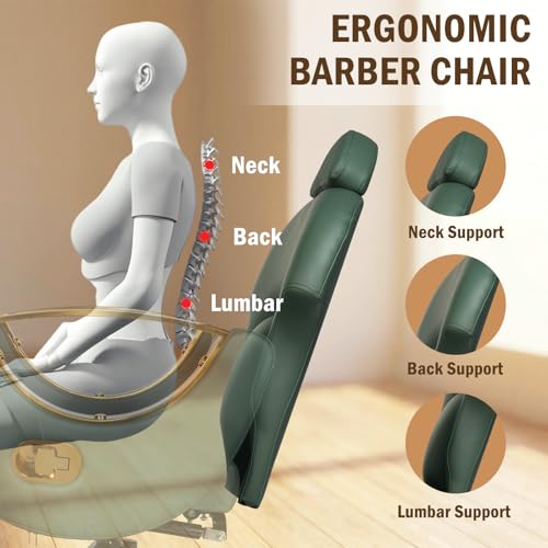 Tythical Salon Chair - Reclining Hydraulic Barber Styling Chair