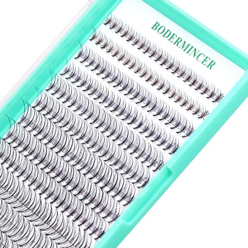 Bodermincer Black/Colored Cluster Lashes 240pcs 20D/40D DIY Eyelash Extension D Curl Long Individual Lashes Mixed Tray Faux Mink Lash Clusters Extensions 8-22mm (7D 8-10-12-14-16mm MIX)