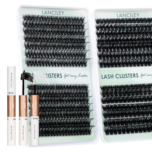 Individual Lash Clusters Kit 4 Styles 10-18mm Bond & Seal Tweezers