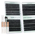 Individual Lash Clusters Kit 4 Styles 10-18mm Bond & Seal Tweezers