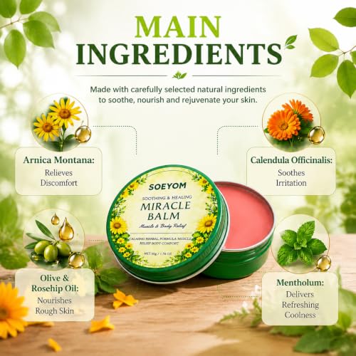 SOEYOM Miracle Balm for Muscle Relief & Skin Soothing - 1.76 oz