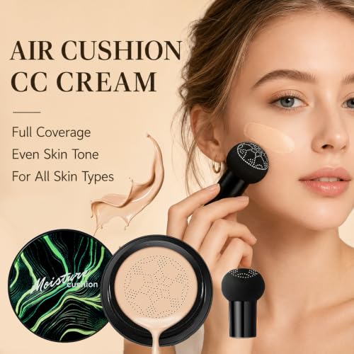 Mushroom Head Air Cushion CC Cream Foundation Set with Brush