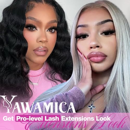 Yawamica Fluffy Lash Clusters Thick 200D Volume Eyelash Clusters 14-20mm Wispy Individual Lashes D Curly Cluster Eyelash Extensions 240pcs DIY Lash Extension for Beginners