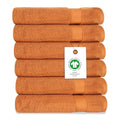 Delara Organic Cotton Luxuriously Plush Washcloths Pack of 6 | GOTS & Oeko-TEX Certified | Premium Quality Face Towels | Feather Touch Technology|650 GSM Long Staple|Soft, Quick Dry & Ultra-Absorbent