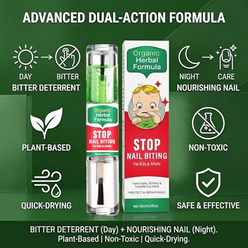 Nail Biting Prevention Bitter Polish for Kids | 2-in-1 Deterrent